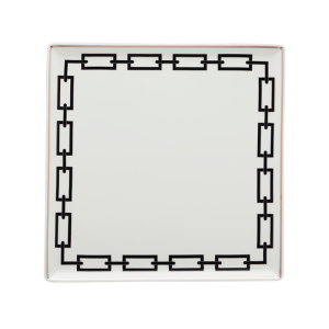 Ginori Catene Black Vide Poche Square - 12"
